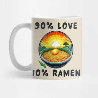 90% love 10% ramen Mug